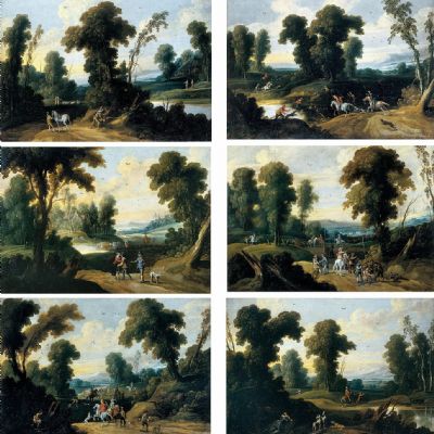 Serie di sei paesaggi